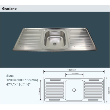 En gros Portable Camping Salle de Bains Lavage à la Main En Acier Inoxydable Évier de Cuisine avec Double Drainboard